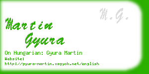 martin gyura business card
